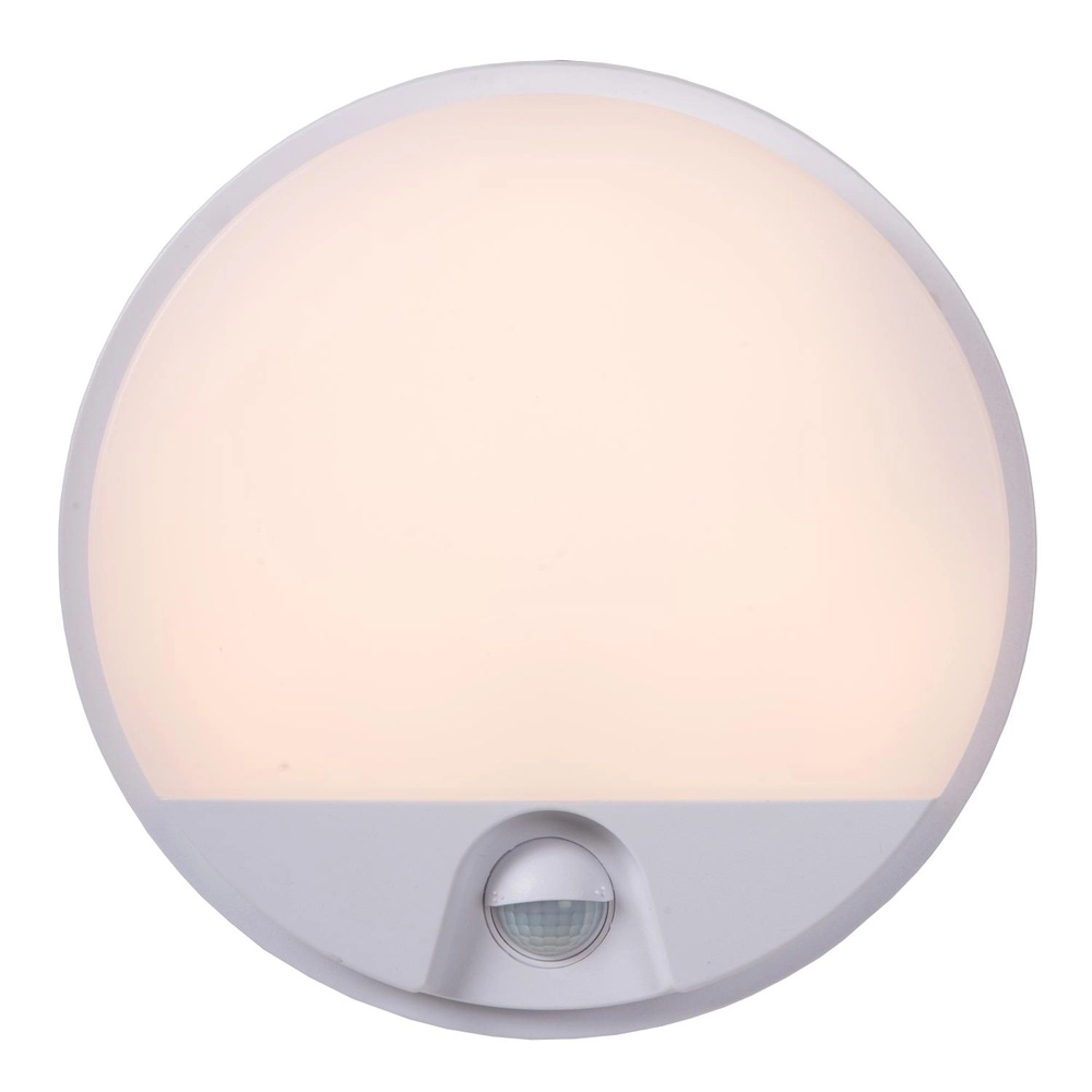 Strakke wandlamp Hups Ir Ø 21cm wit met sensor Lucide 5411212221582