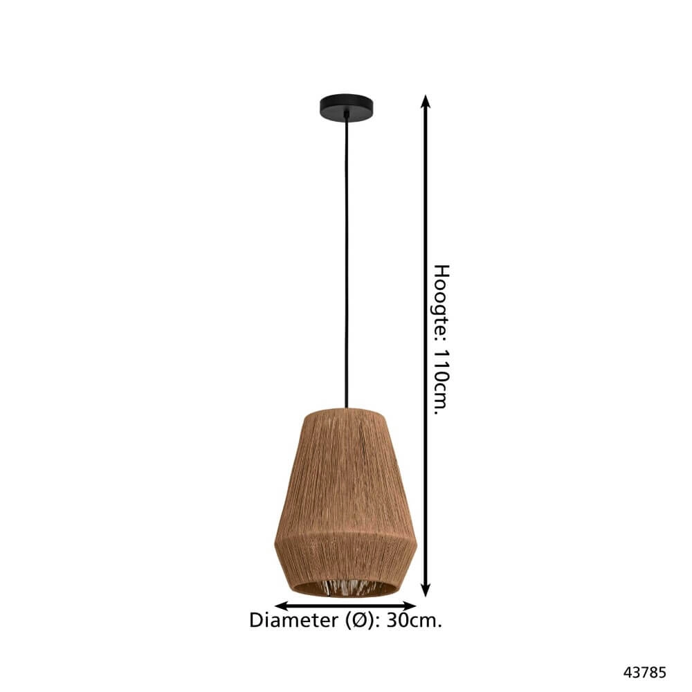 Rotan hanglamp Alderney Ø 30cm Eglo 9002759437855