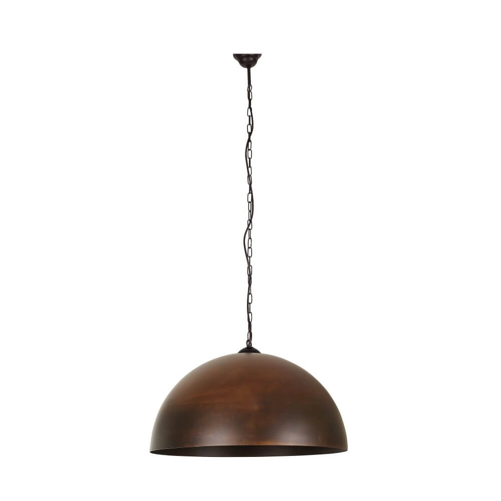 Roestige hanglamp Hemisphere Rust L Ø 50cm Lyora 5903139636896