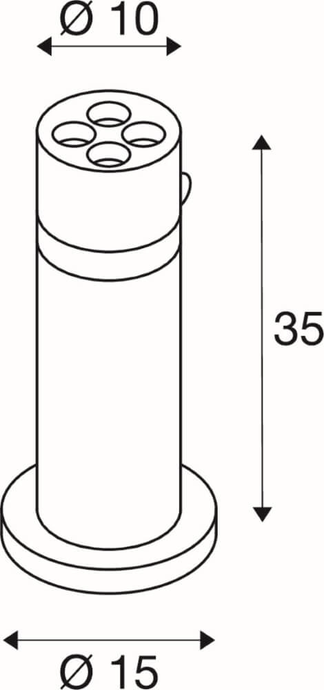 Led padverlichting R-Cube 35cm - rond SLV 4024163278089