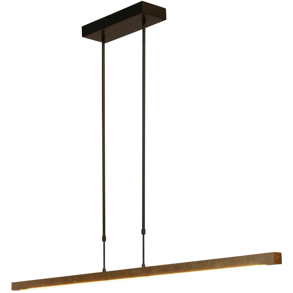 Zwarte hanglamp Real 3 met goud 130cm Masterlight 8718121220475