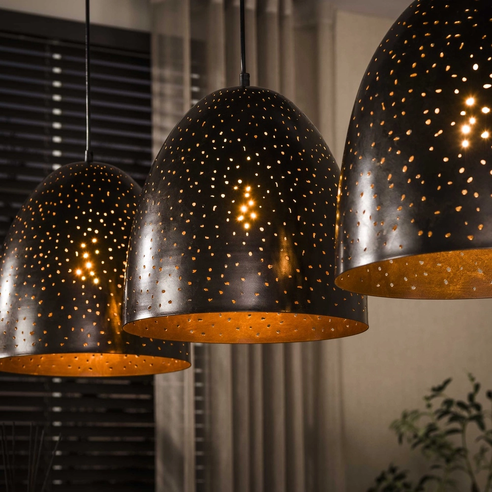 Eetkamer hanglamp Kosmos 3L - E27 - Urban bruin Lyora 8716803512238