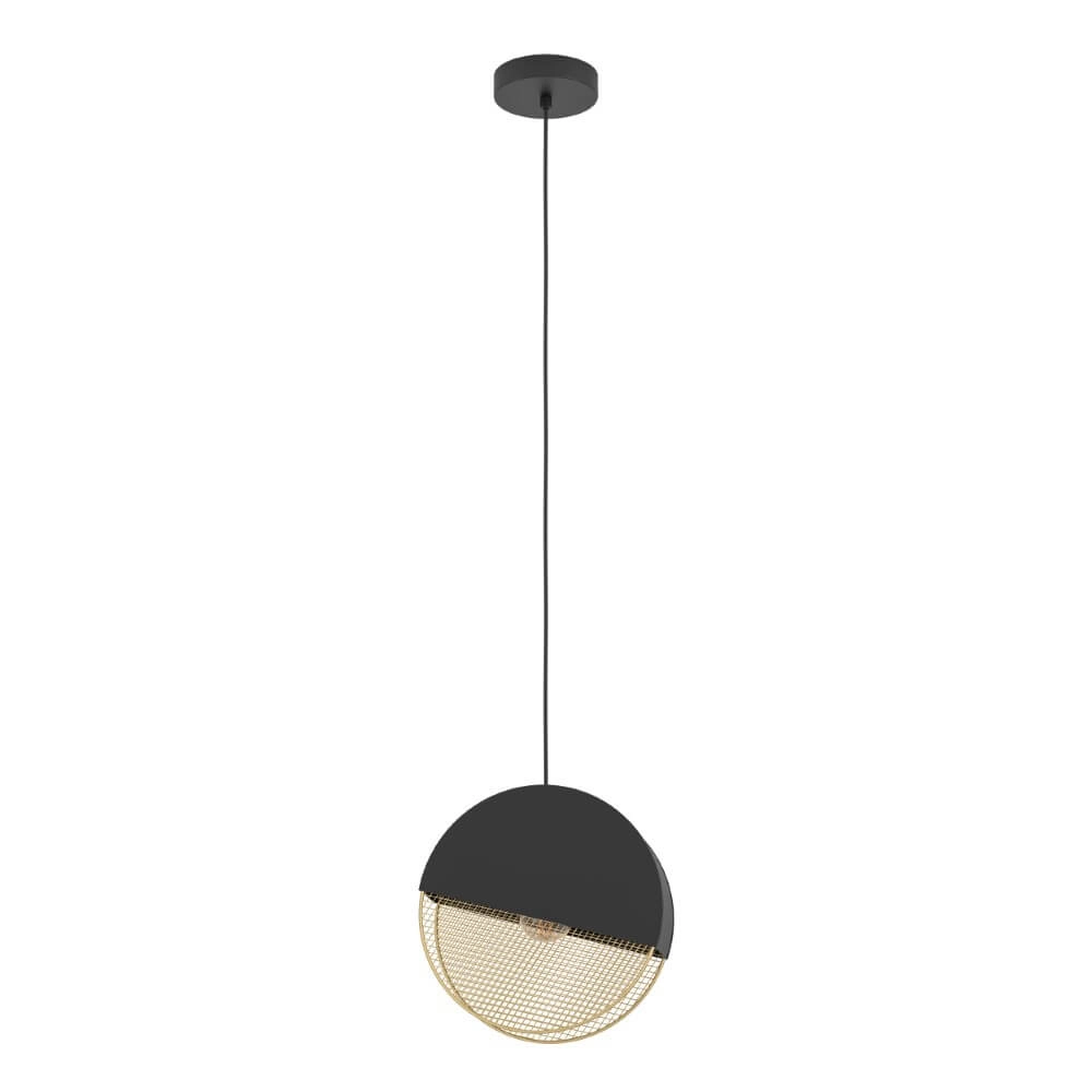 Design hanglamp Mumbles zwart met goud Design hanglamp Mumbles zwart met goud