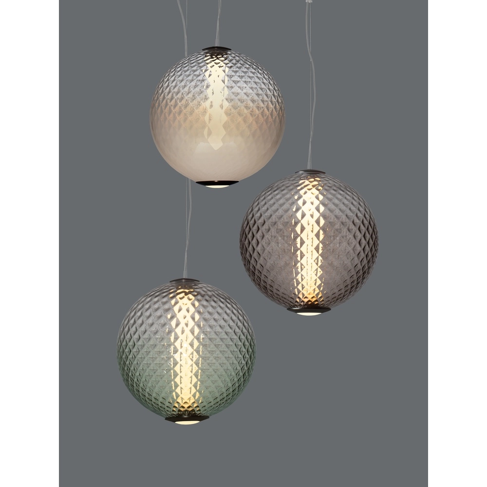 Pendant lamp Aora Convex Green Glass Lyora 5212017483829