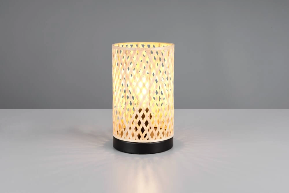 Crème tafellamp Laurent met zwart Ø 14cm Trio 4017807637595