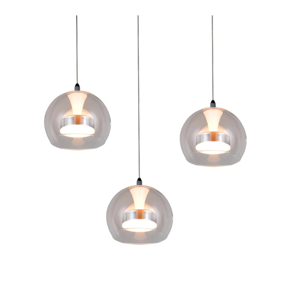 Hanglamp Flynt 3-lichts chroom Trio 4017807671001