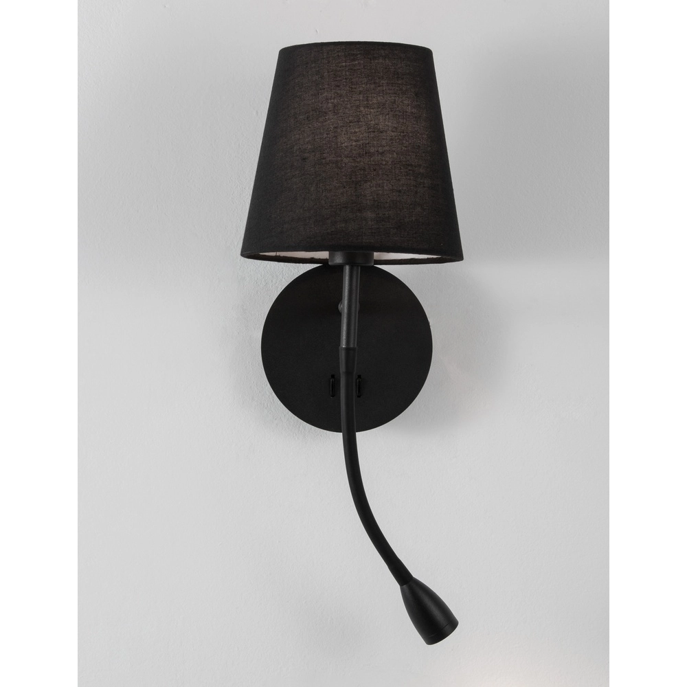 Bedlampje Nia zwart Lyora 5212017427120