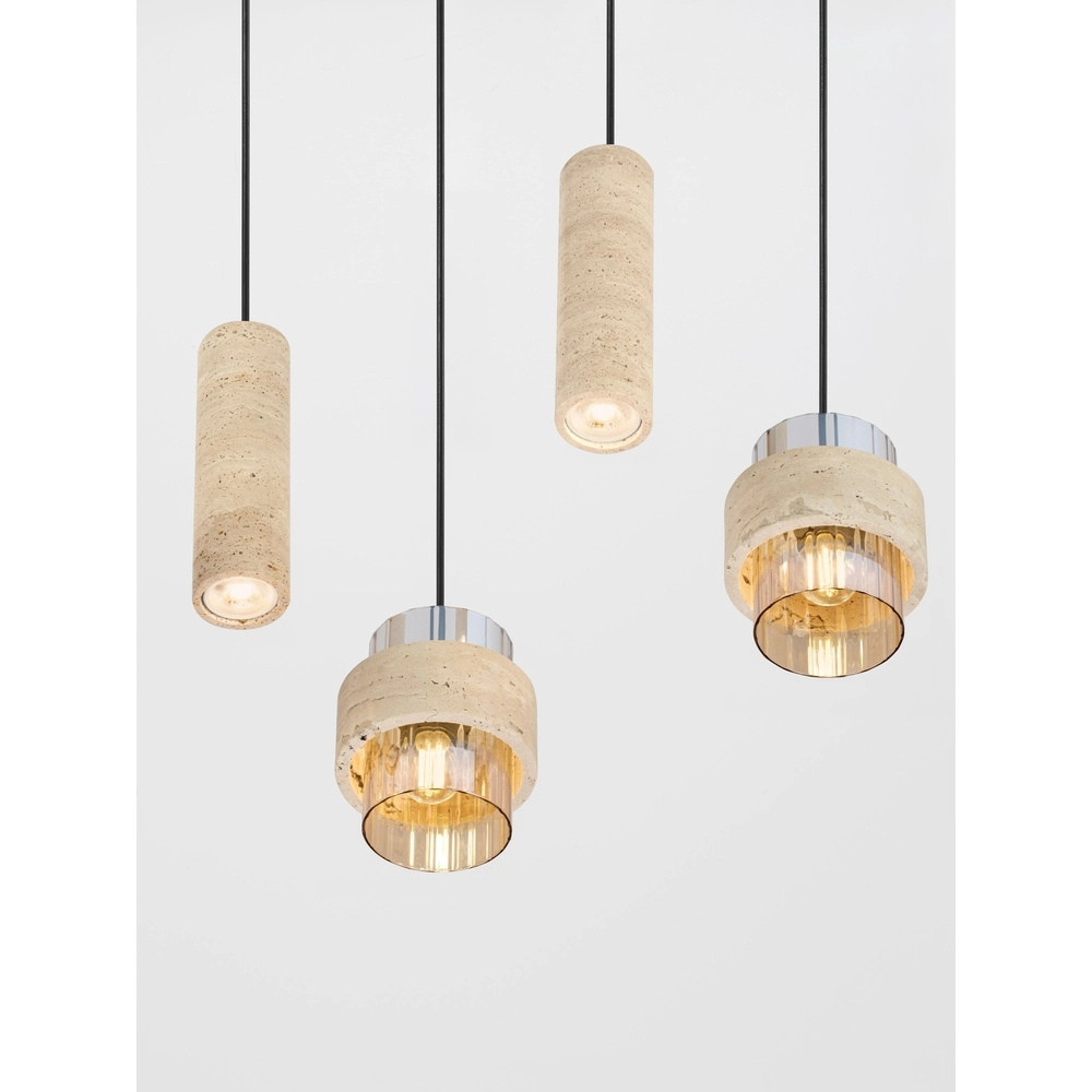 7-lichts hanglamp Melony modern zand bruin Lyora 5212063501263