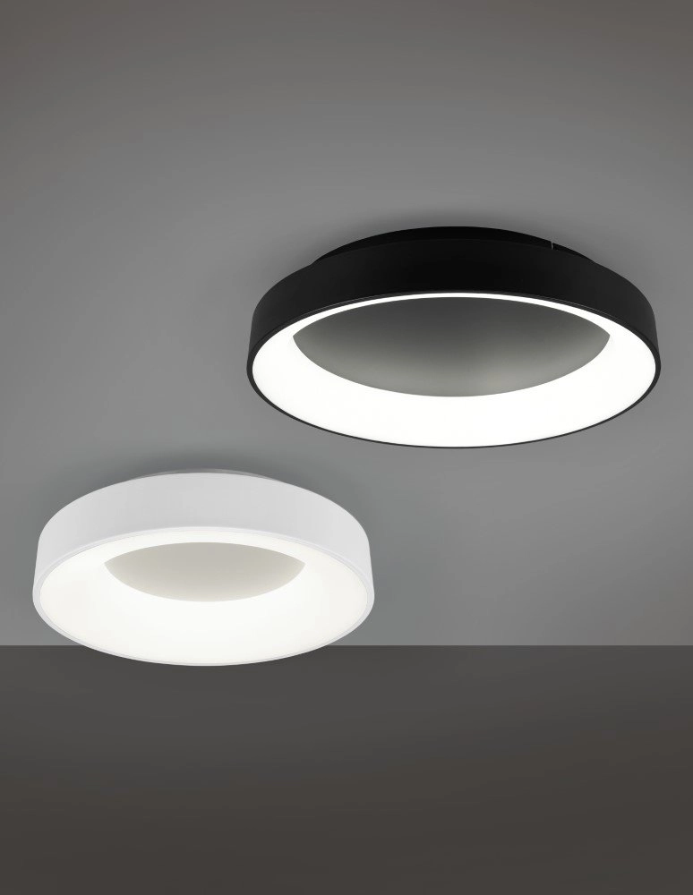 Led plafonnière Girona 48w - 2700-6000K - 60cm zwart Trio 4017807489866