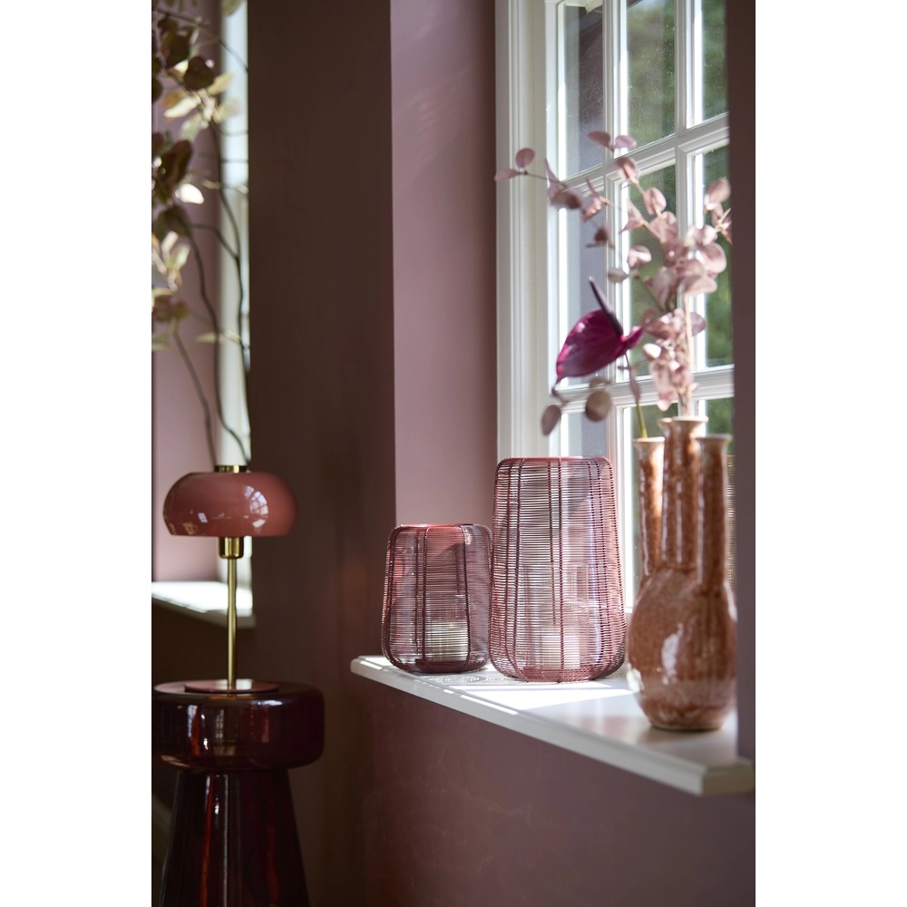Tafellamp Surin Ø 22cm - glans koraal met goud Light & Living 8717807743420