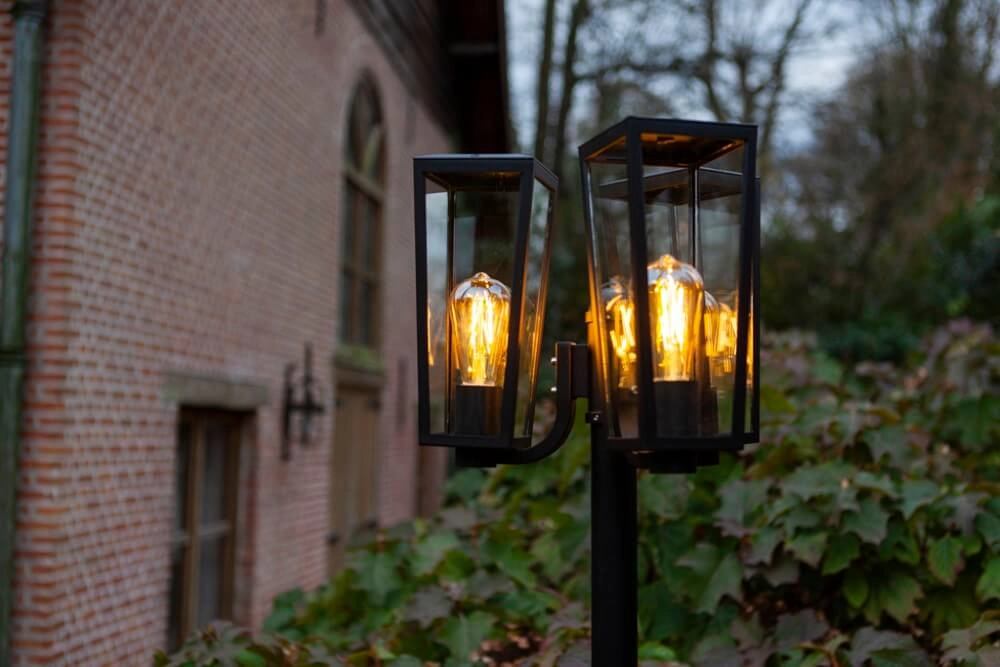 Unieke tuinlamp Pine 3-lichts zwart Lutec 6939412070667