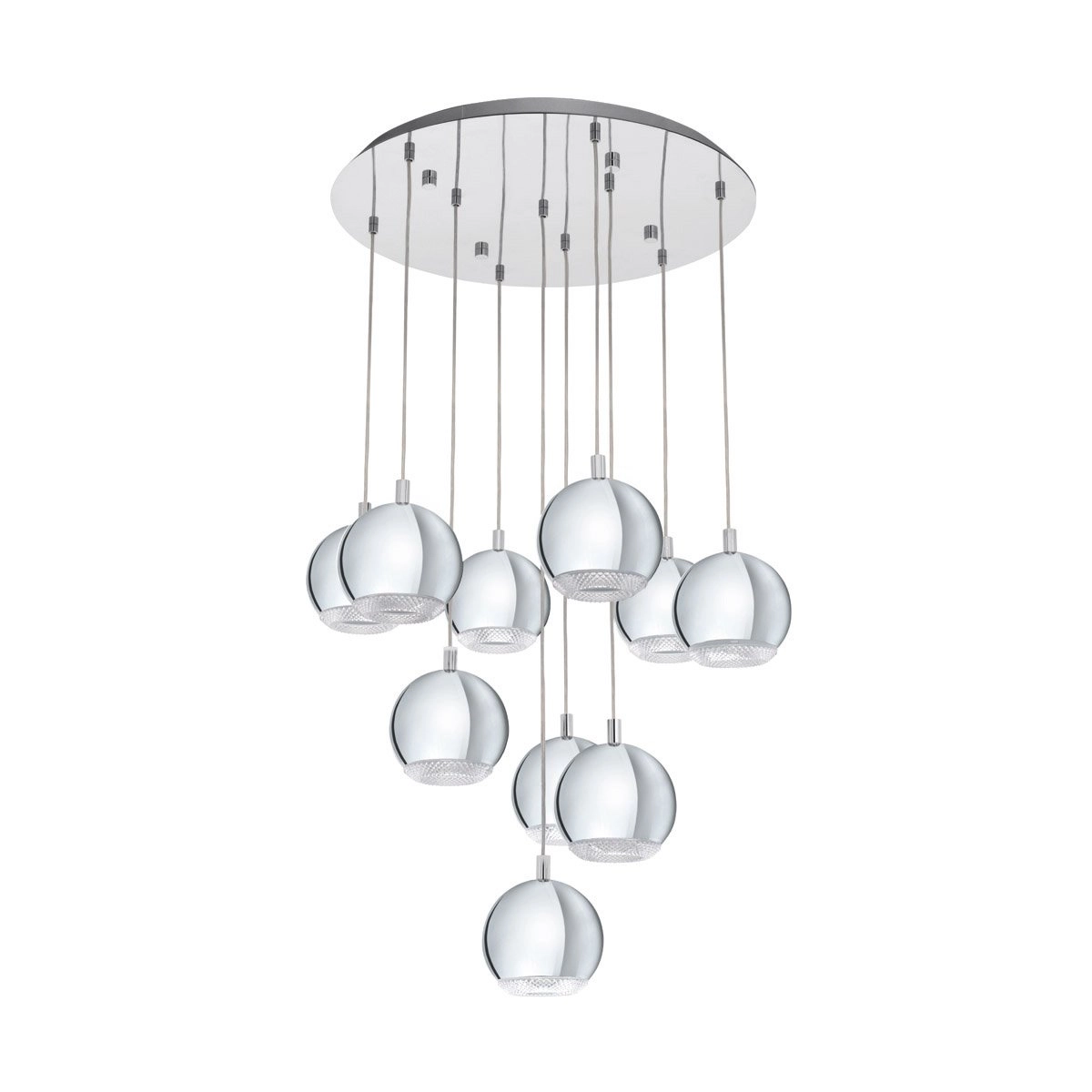 Led Hanglamp Conessa Vide 10-lichts grijs Led Hanglamp Conessa Vide 10-lichts grijs