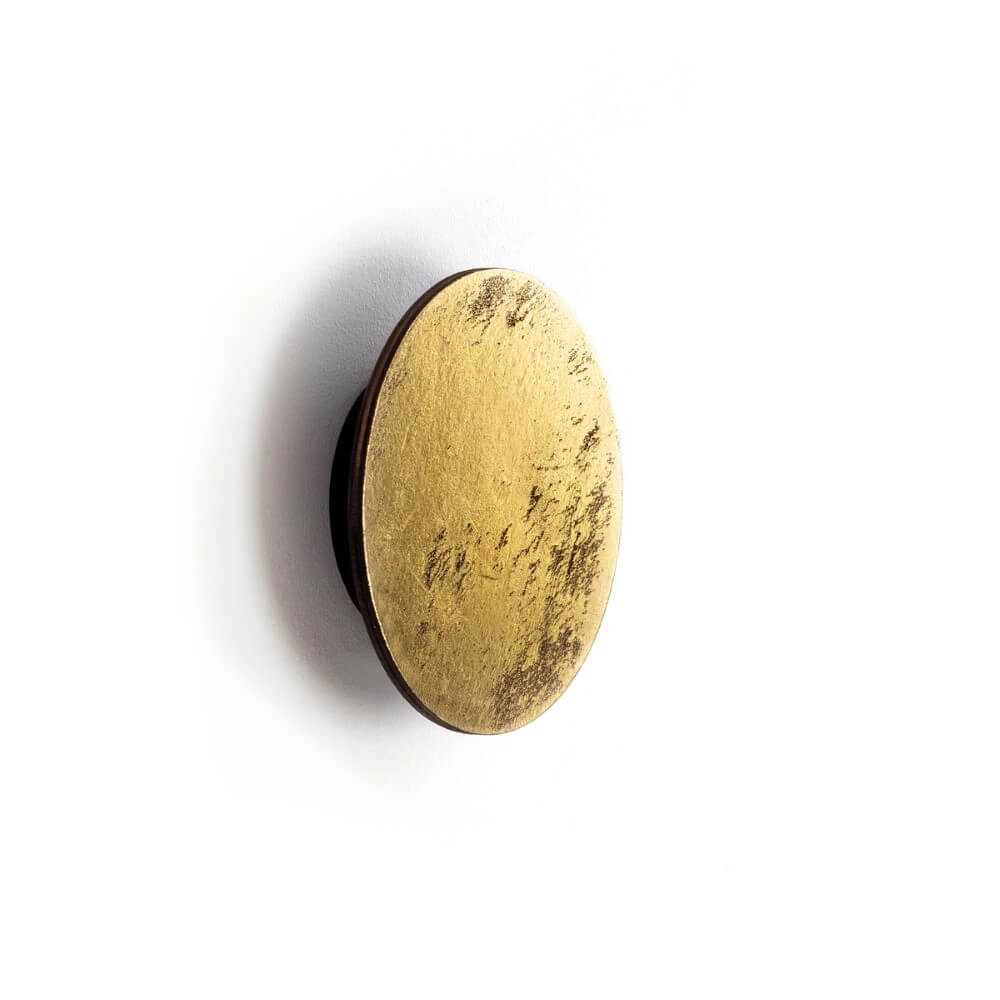 Gouden wandlamp Ring Led Wood S