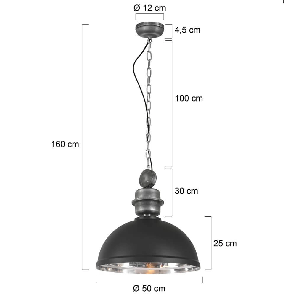 Hanglamp industrieel Gaeve Ø 50cm Steinhauer 8712746132069