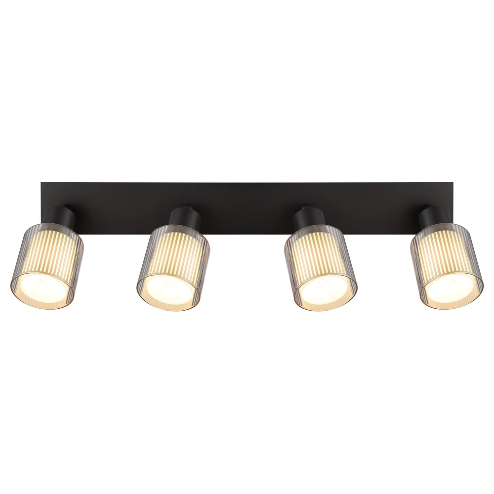 Design plafondlamp Villegas 4-lichts gunmetal Globo 9007371578948
