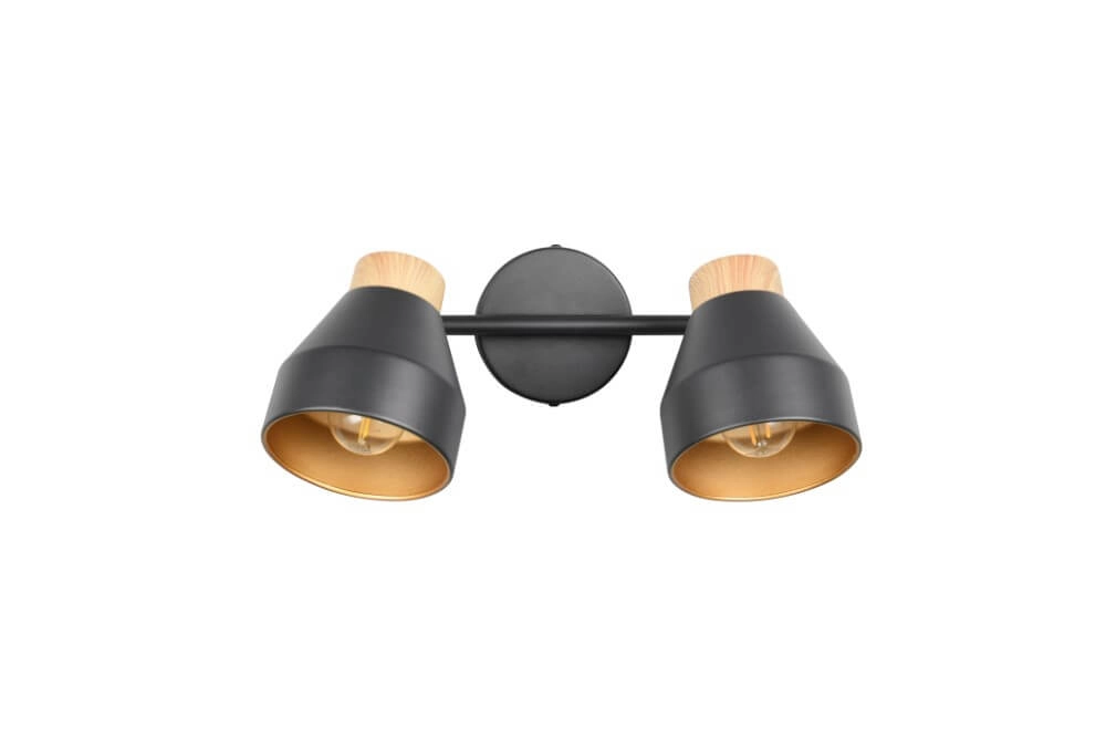 Design plafondlamp 2-lichts Valentin zwart Trio 4017807637410