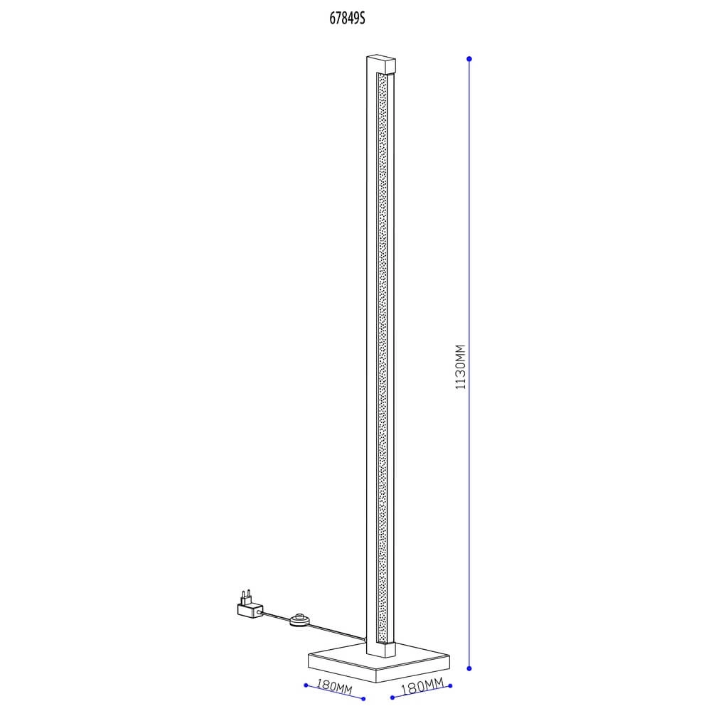 Design vloerlamp Starla zwart met hout 113cm Globo 9007371447305