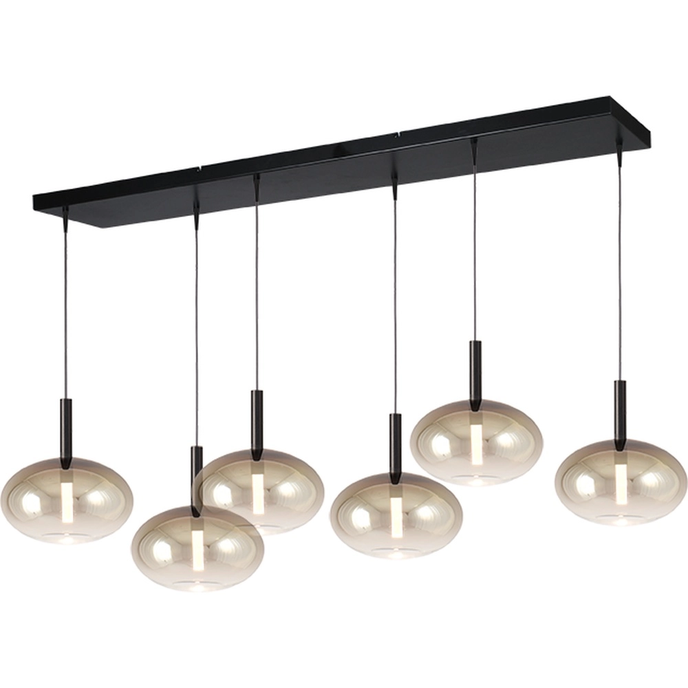 6L hanglamp Ø24cm Lido Onion met gold-fading glas