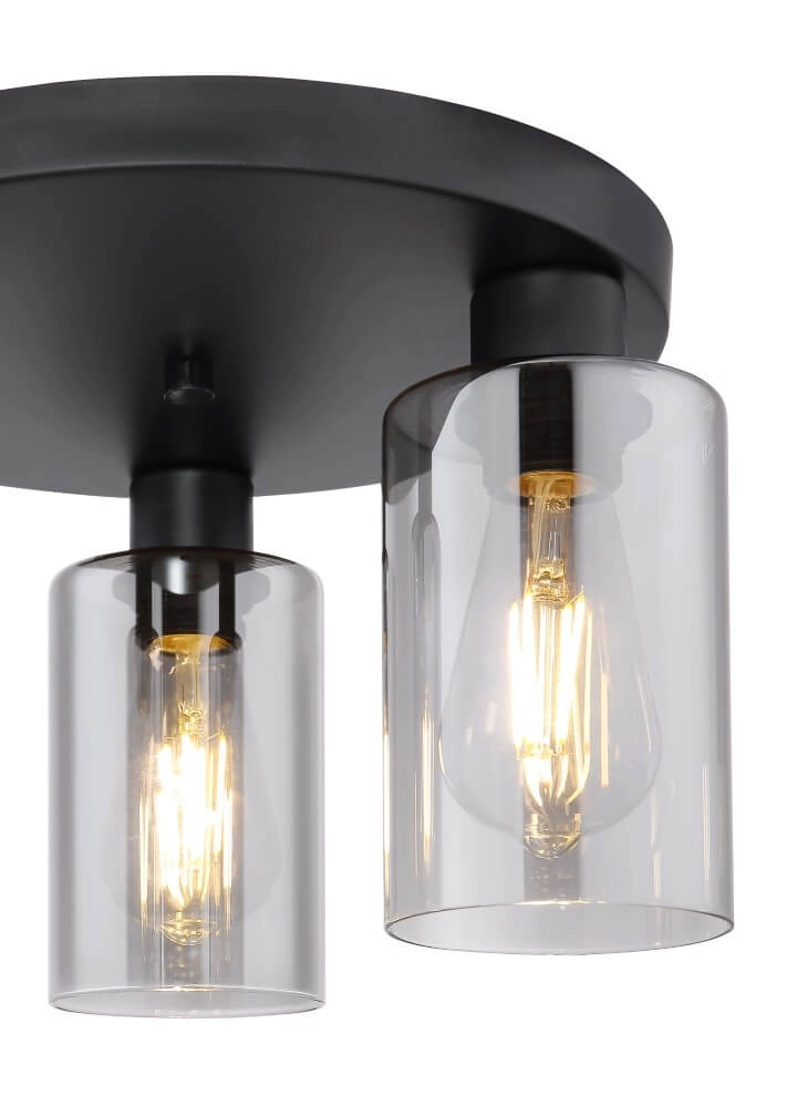 Plafondlamp Hadera met smoke glas Globo 9007371408849