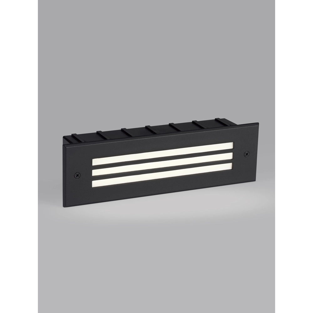 Strakke wandlamp Off 25,6cm met ribbels