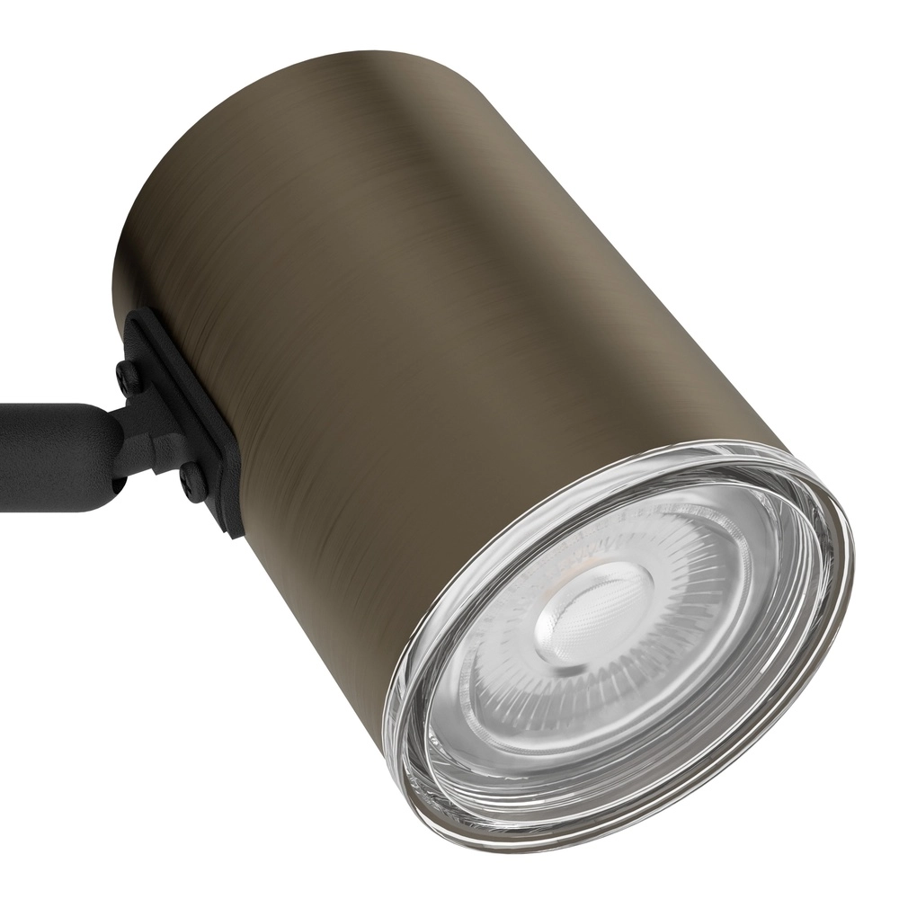 Badkamer spots Consuma 1 GU10 - zwart met brons Eglo 9008606365074