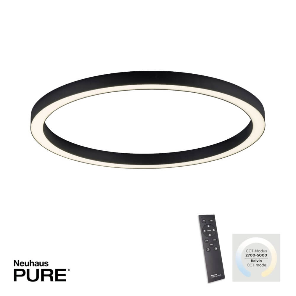Ronde vloerlamp Pure Lines Round Ø 70cm antraciet Paul Neuhaus 4012248373521