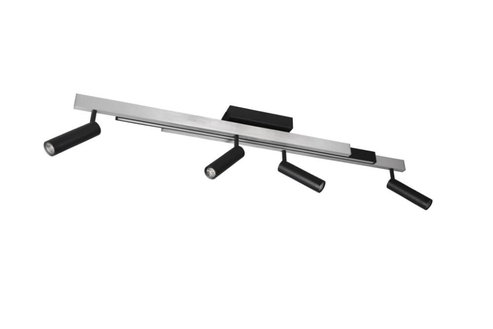 4-lichts led spot Zeno metaal met zwart Trio 4017807614619