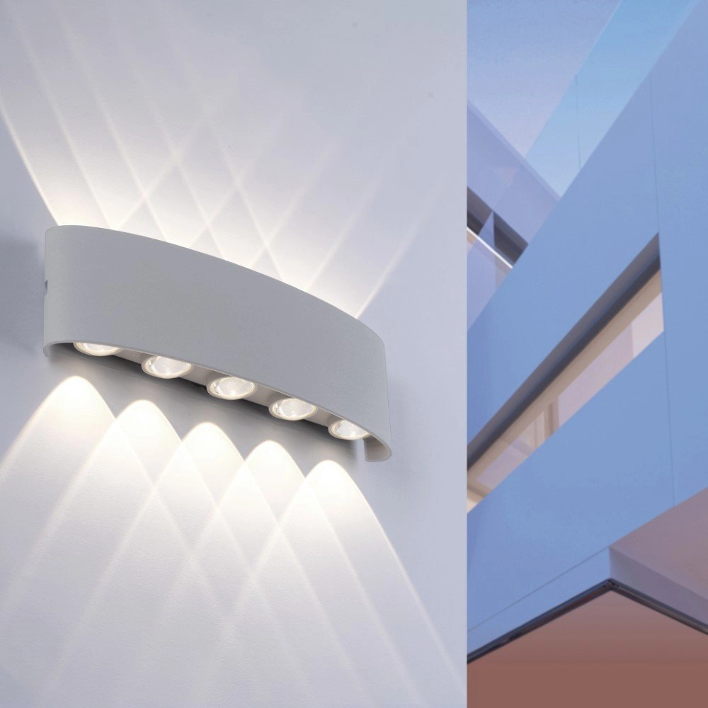 Design wandspot Carlo Up - Down 5-lichts grijs Paul Neuhaus 4012248335796