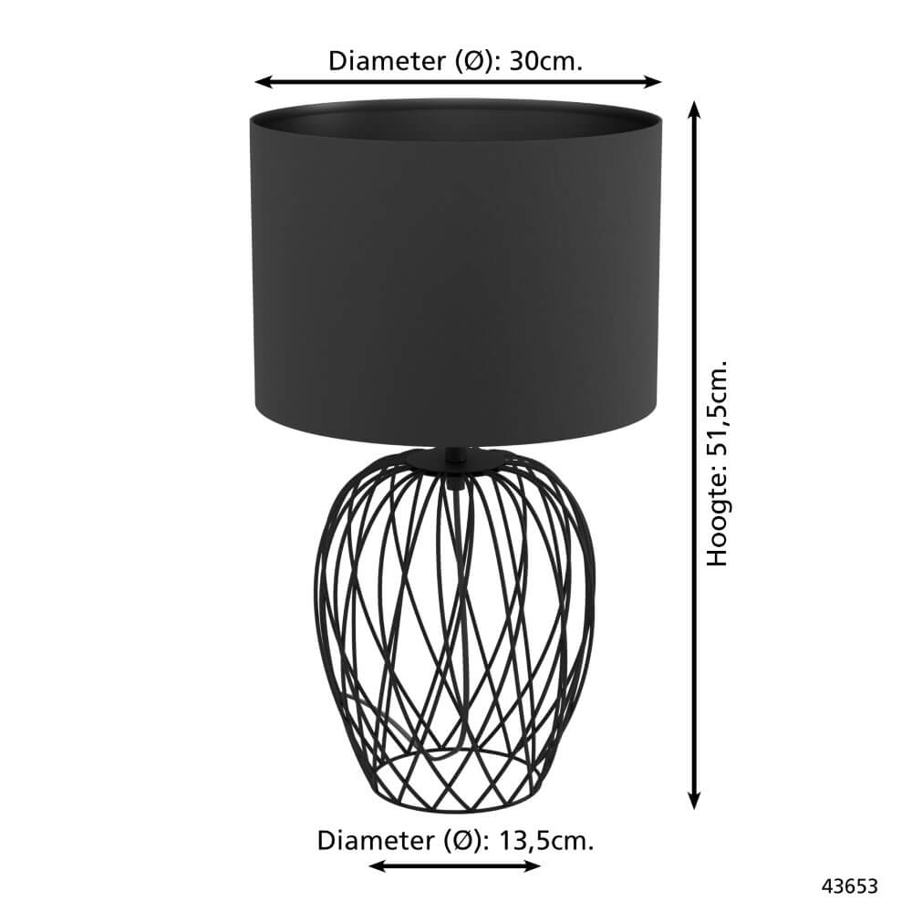 Draad schemerlamp Nimlet met antraciete kap Eglo 9002759436537