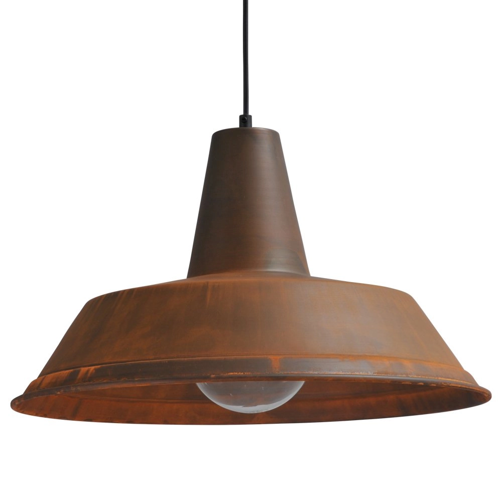 Stoere hanglamp roest Industria 45