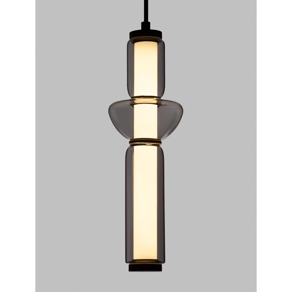 Design hanglamp Ulon 1-lichts smoke glas