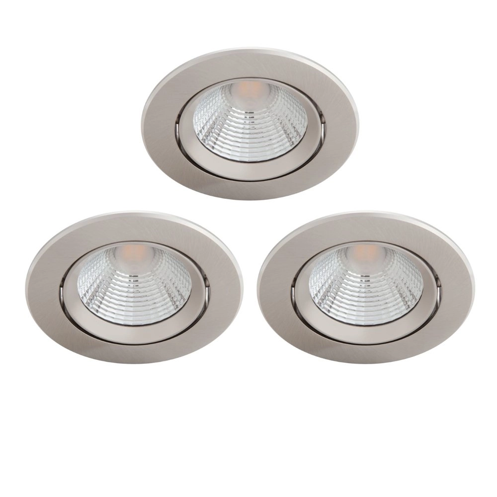 Set van 3 inbouwspots Sparkle nikkel Set van 3 inbouwspots Sparkle nikkel