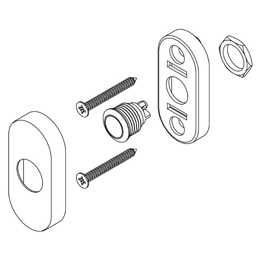 Ovale deurbel Chimea RVS Intersteel 8714186054574