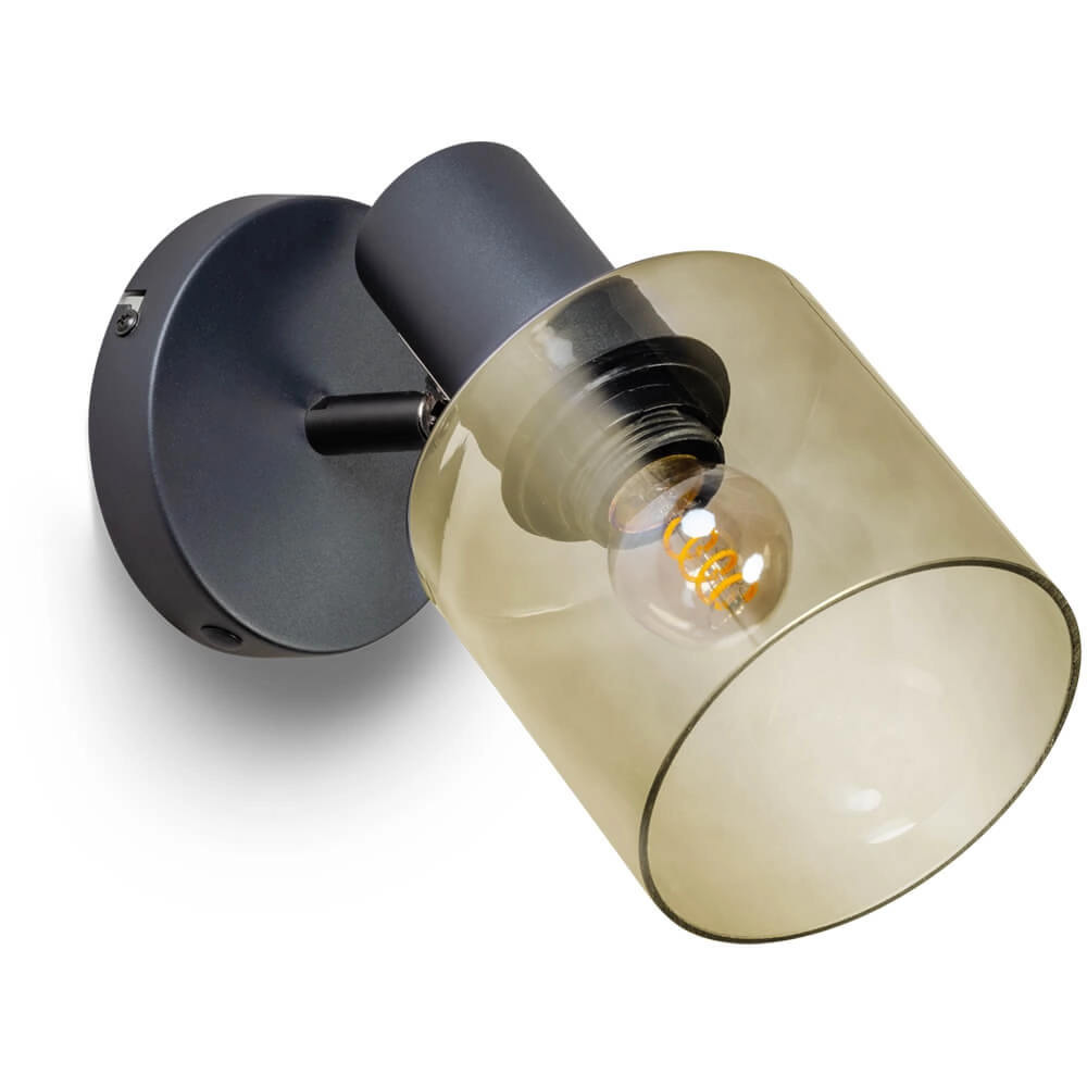 Wandlamp Sledge Glass amber glas