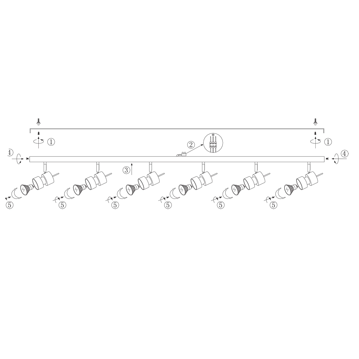 6-lichts plafondspot Natasja LED Steinhauer 8712746135015