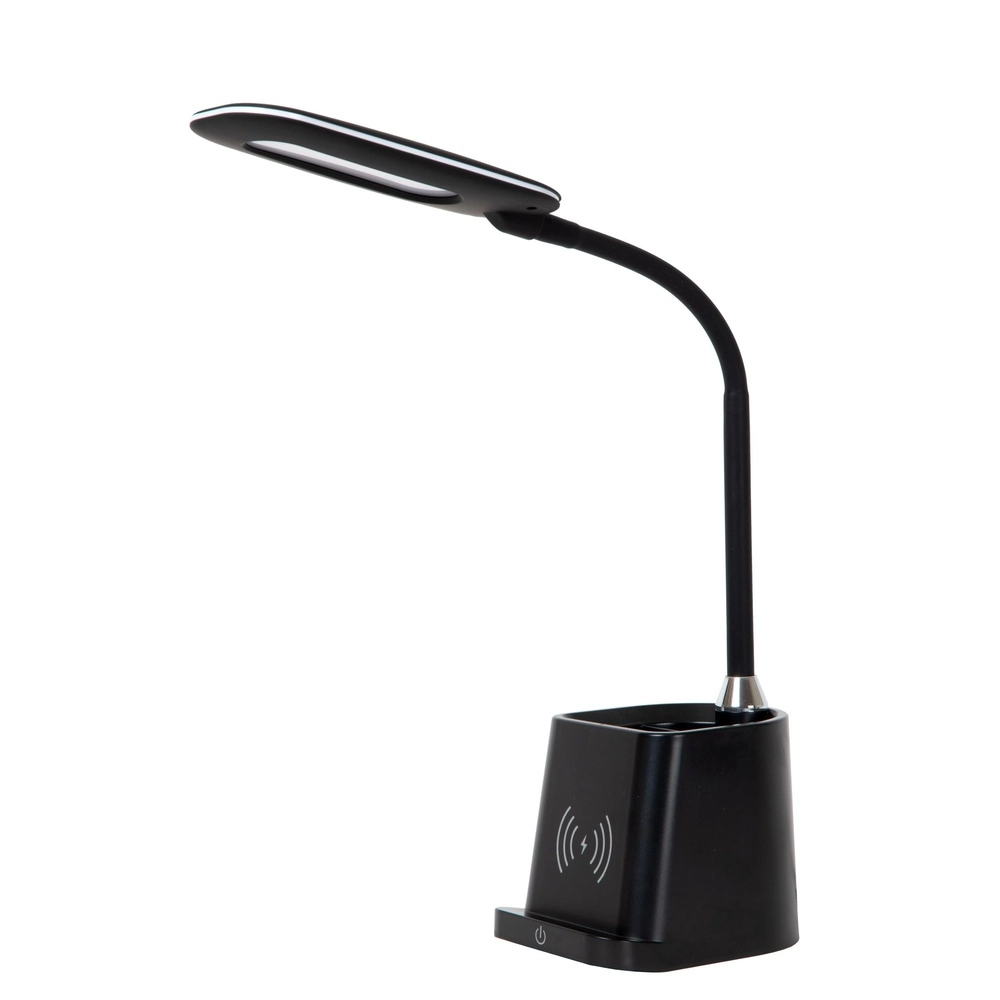Bureaulamp Penny met draadloos oplaadpaneel zwart