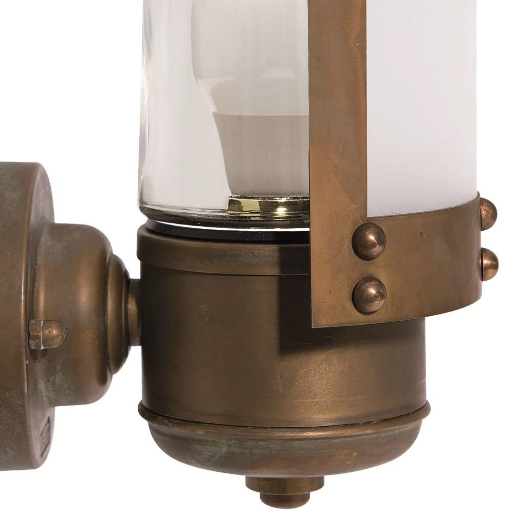 Muur stallamp Maritime landelijk 14cm koperbruin Franssen 8021035005589