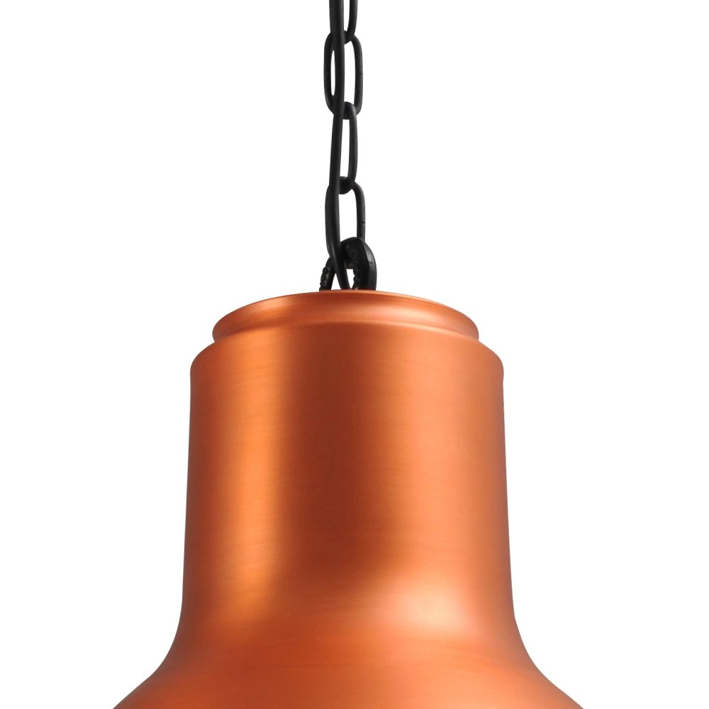 Industrie hanglamp roodkoper Industria 58 zwart met koperen kap Masterlight 8718121237534