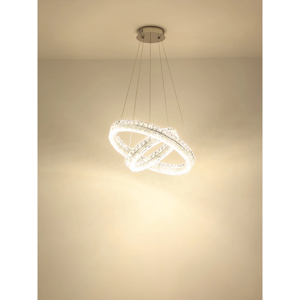Hanglamp Laurel chroom Ø 80cm Globo 9007371569779