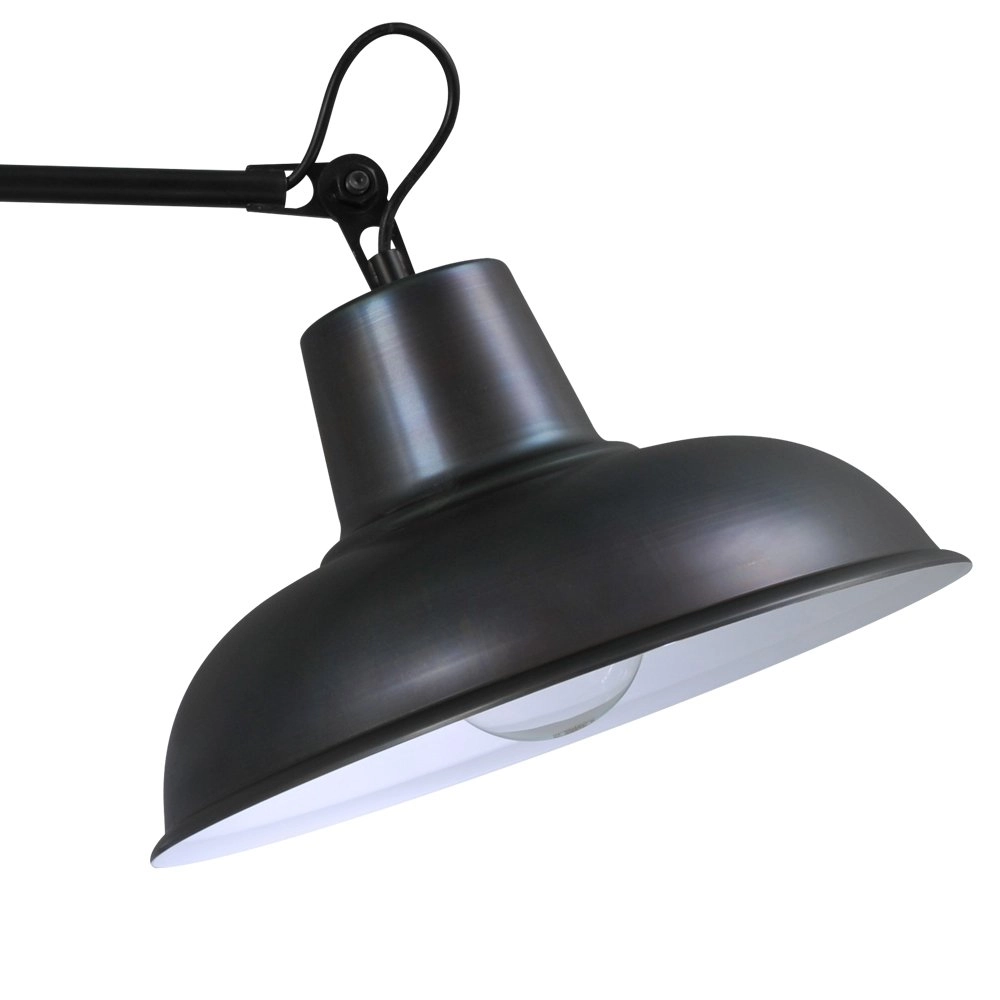 Gunmetalen wandleeslamp Industria 123cm Masterlight 8718121235752
