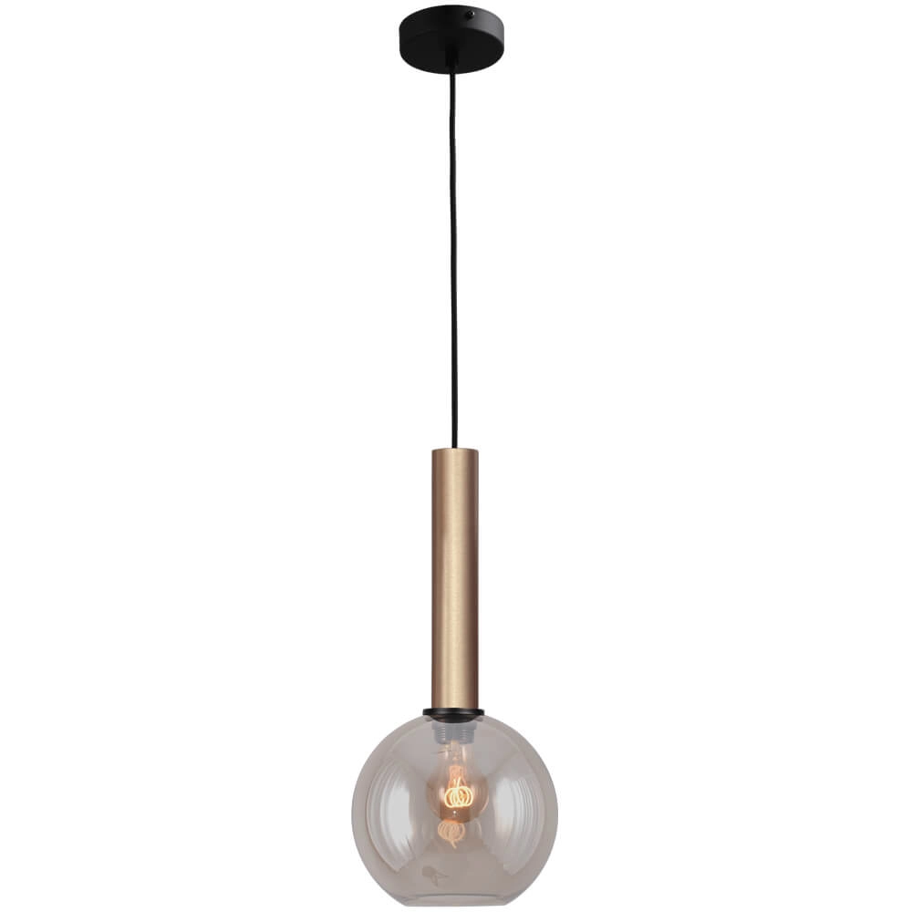 Hanglamp Ø 20cm Bella 2 Messing goud met goud glas