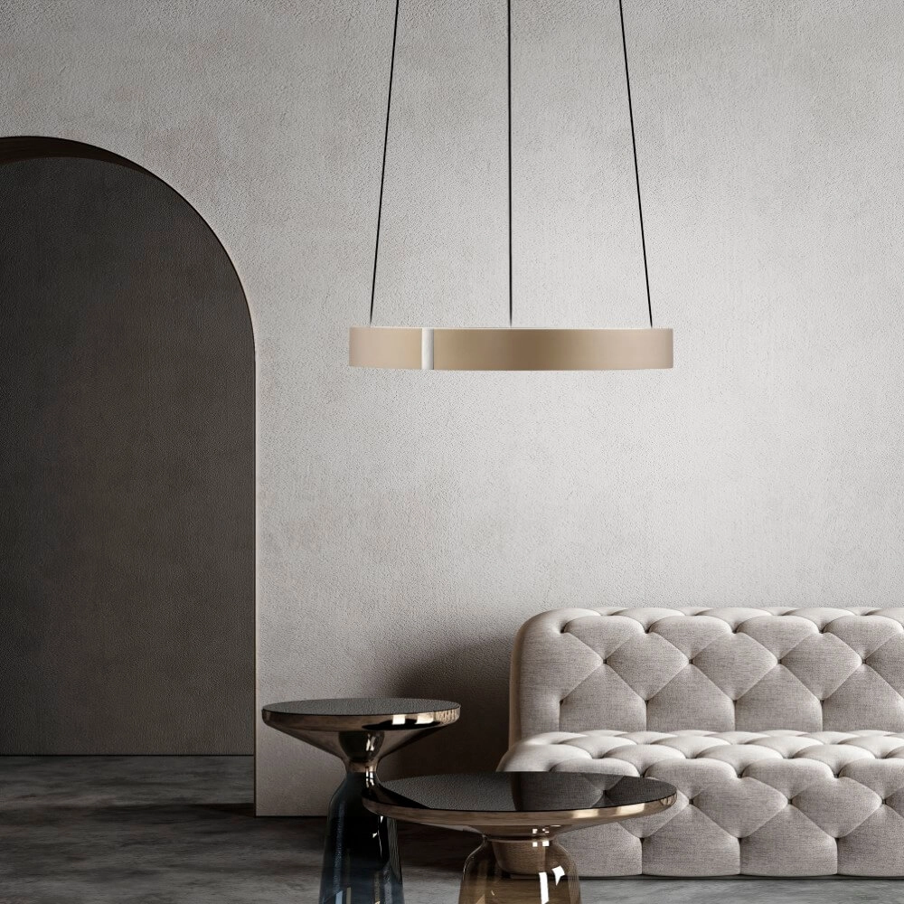 Ronde hanglamp Pure E-Clipse brons Ø 50cm Paul Neuhaus 4012248386408