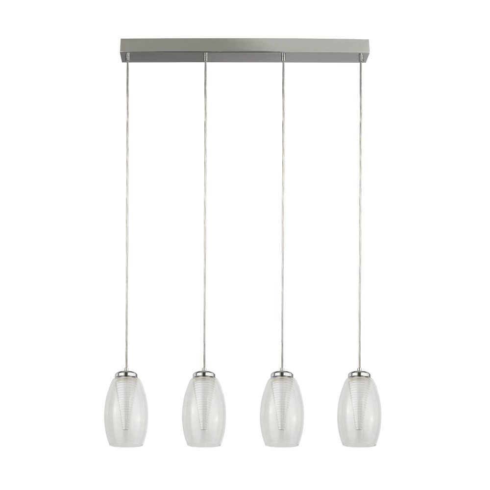 Eetkamer hanglamp Cyclone grijs met helder glas