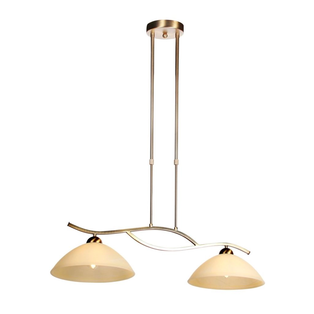 Klassieke hanglamp Anthea 2-lichts brons Steinhauer 8712746180206