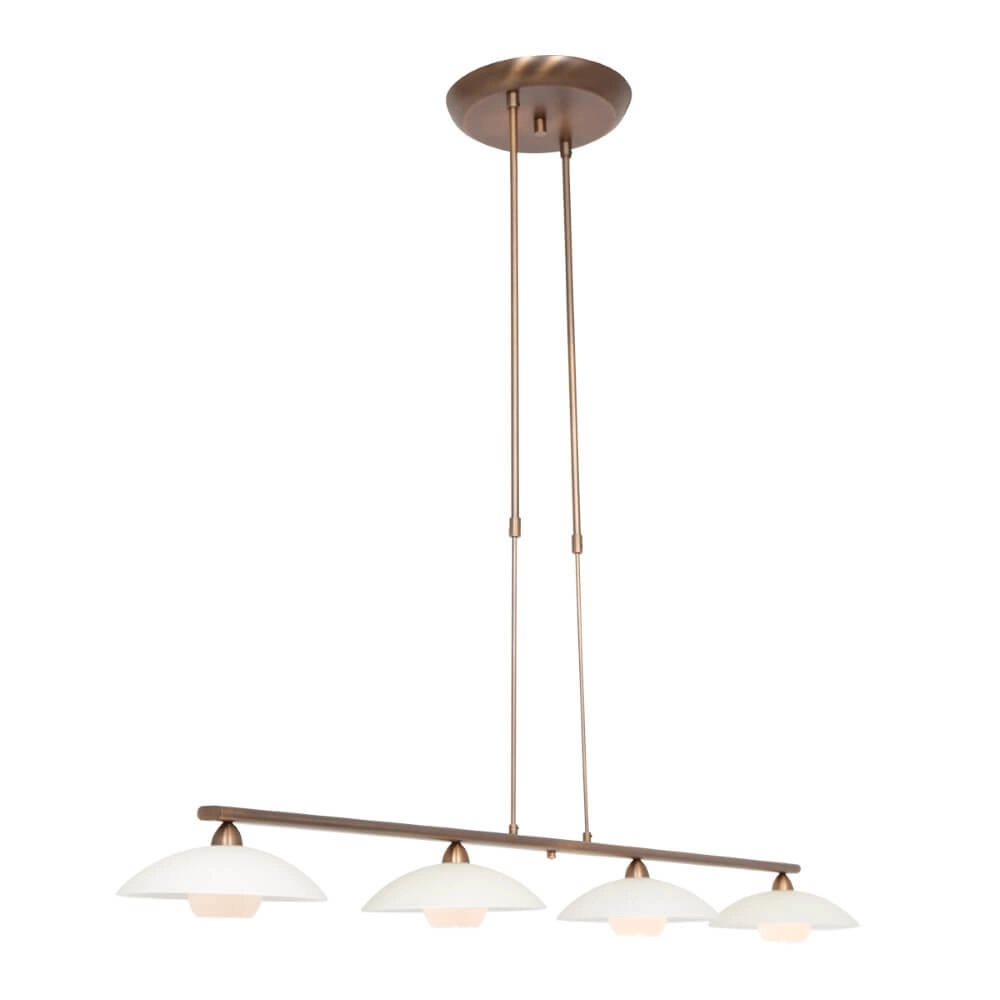 Klassieke hanglamp Souvereign classic 4-lichts bronsbruin Steinhauer 8712746133653