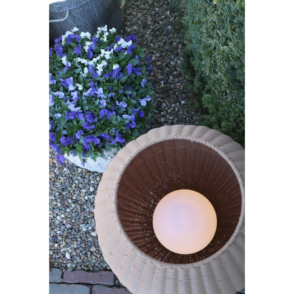Tafellamp Colin Ip44 oplaadbaar rotan Lucide 5411212031877