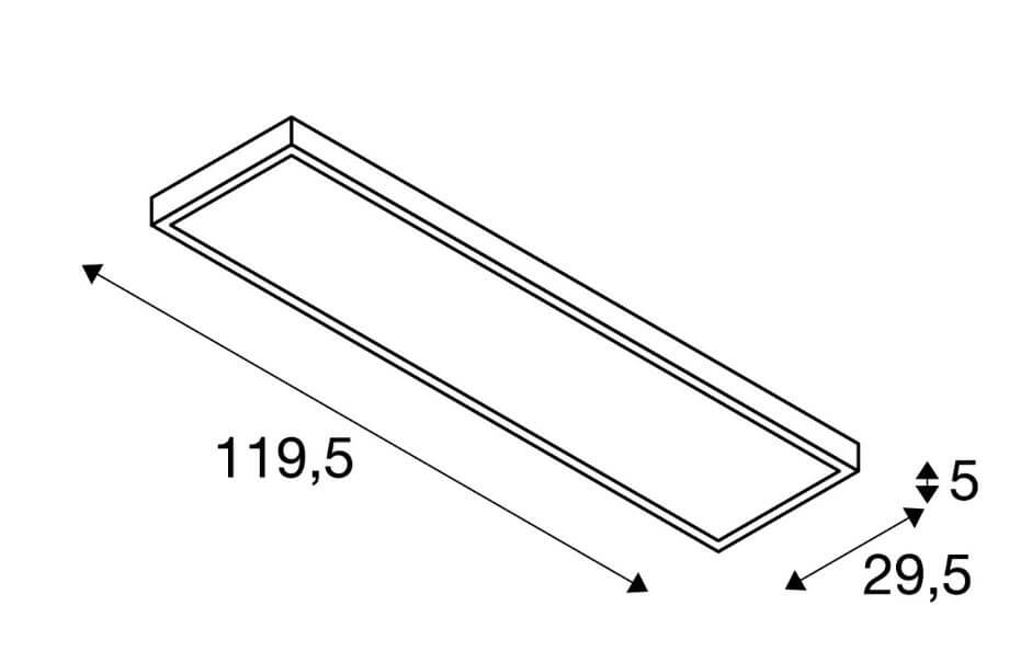 Led kantoorverlichting Panel 45w - 3000K - 120cm wit SLV 4024163232425