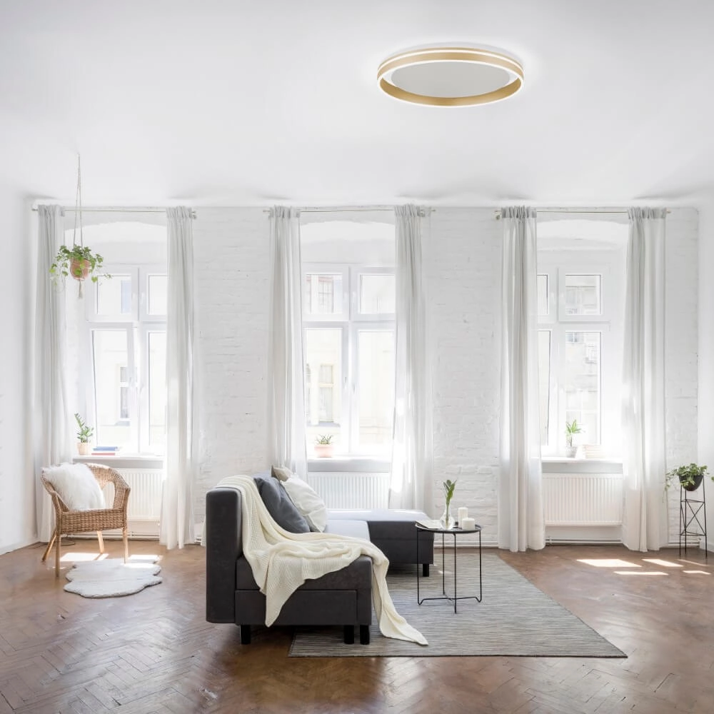 Plafondlamp Q-Vito Ø 59cm messing Paul Neuhaus 4012248333884