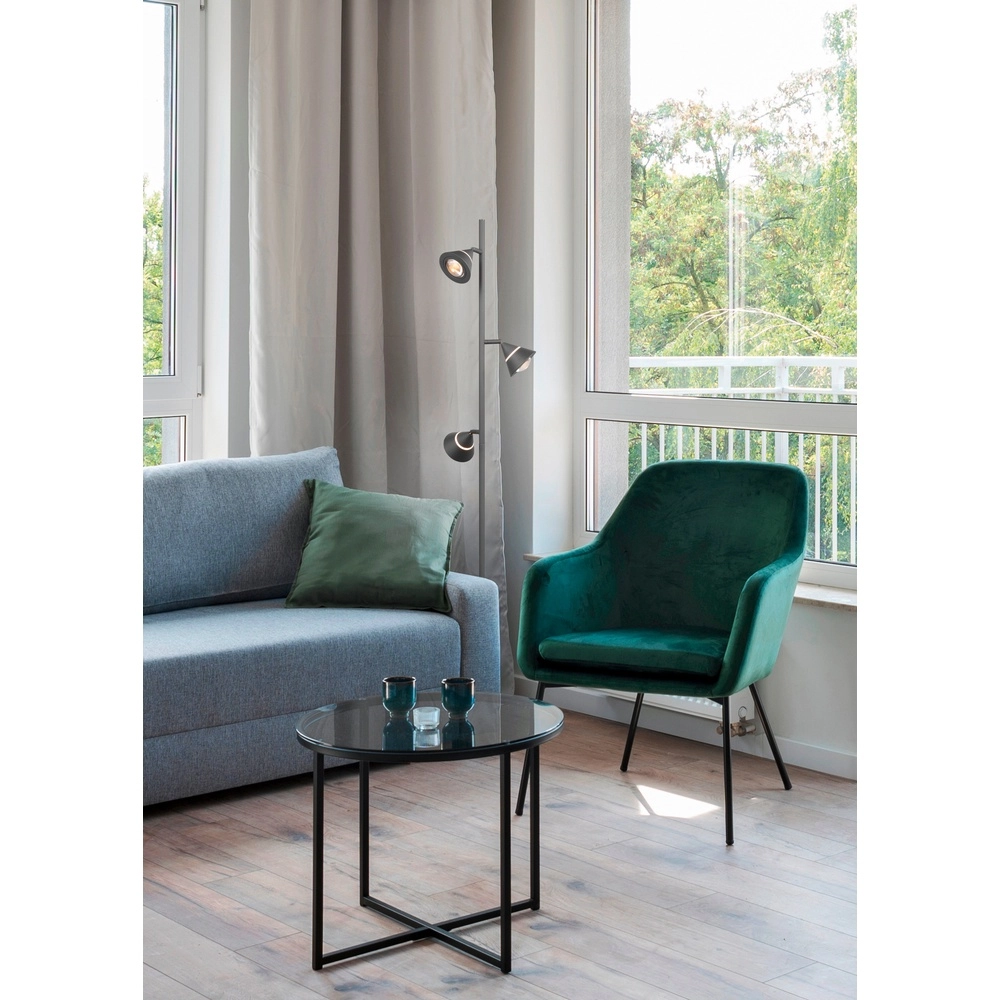Vloerlamp Romeo zwart Trio 4017807675399