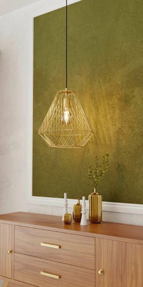 Gouden draadlamp Stype Ø 33cm Eglo 9002759436957